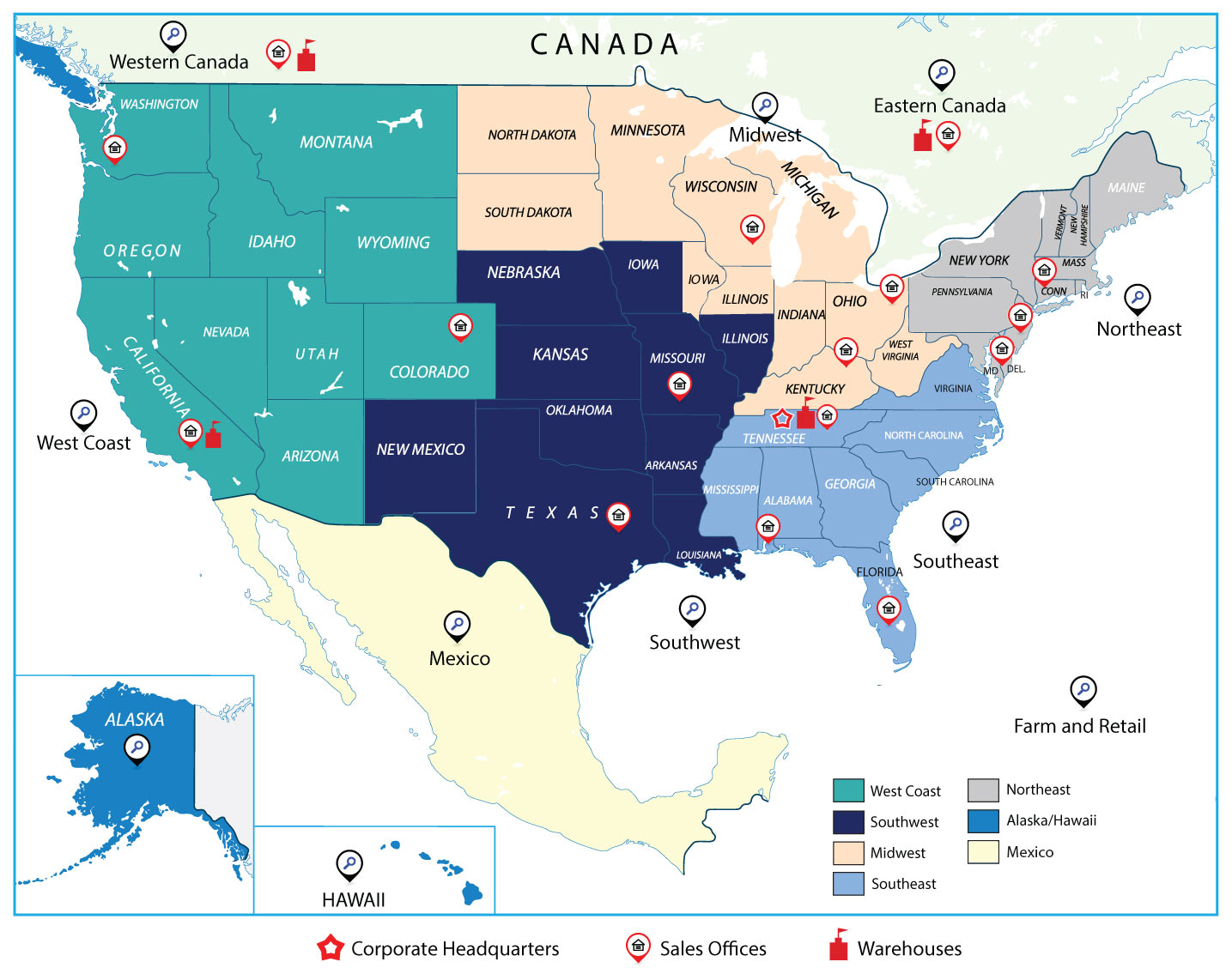 Sales & Service Map